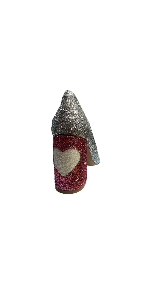 Glitter Color Block Pumps