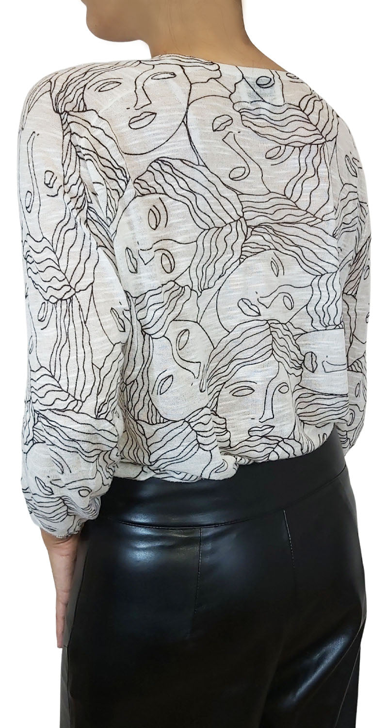 Chaleco caras Blanco