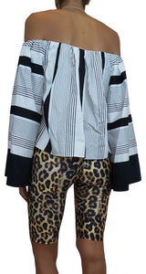 Blusa Lineas Blanco y Negro