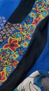 Vestido Silk Kara Floral Print Azul