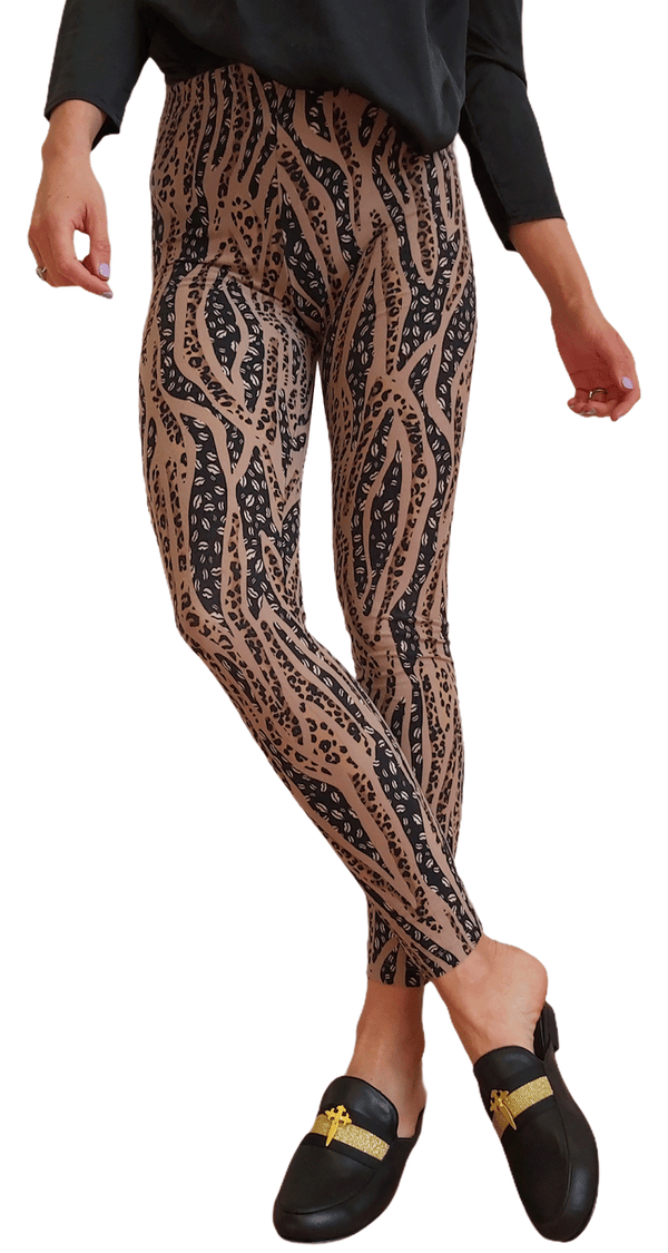 Leggings Beige Animal