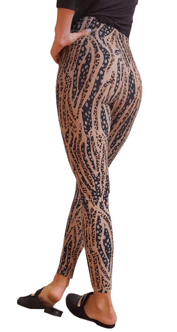 Leggings Beige Animal