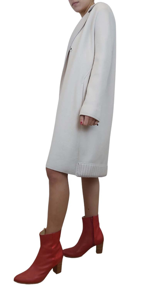 Abrigo Lana Cashmere y Seda Beige