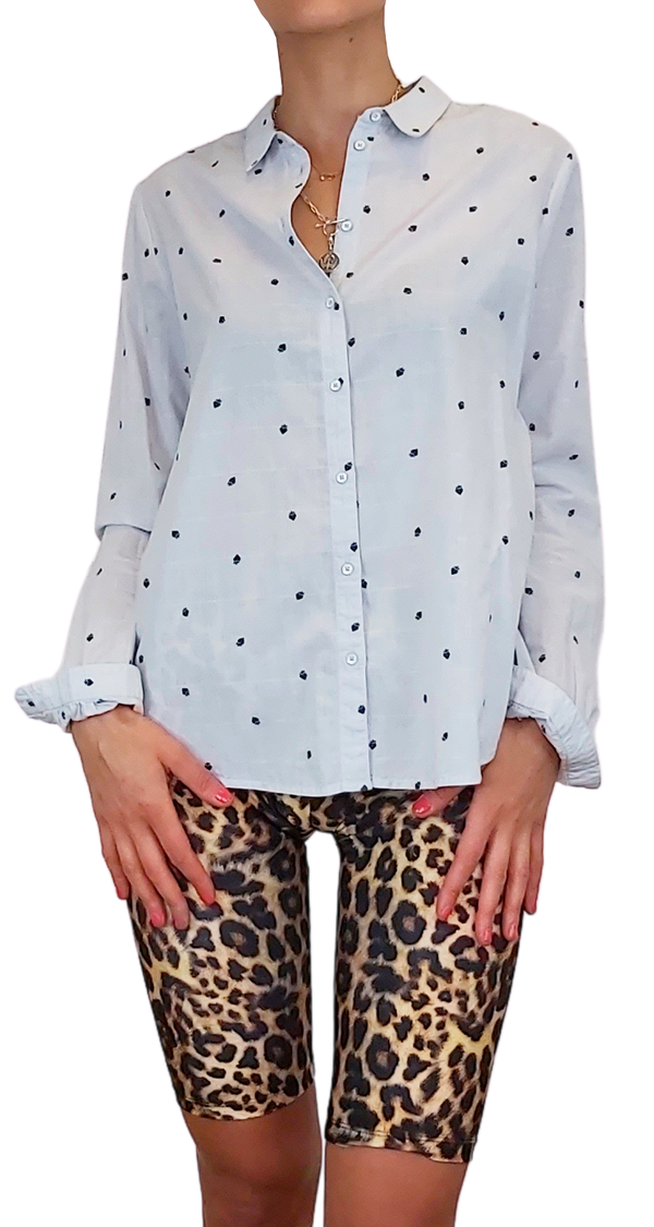 Blusa Celeste Corazones