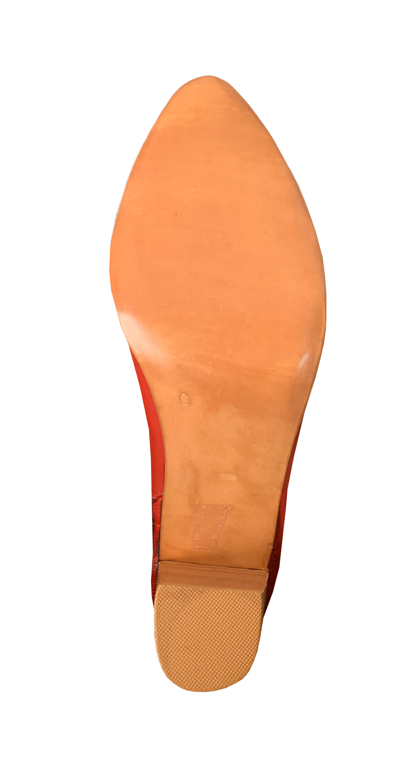 Botines Cuero Rojo