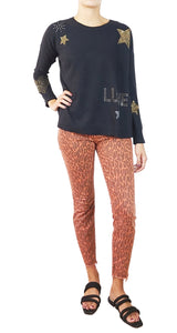 Sweater con Estrellas Doradas