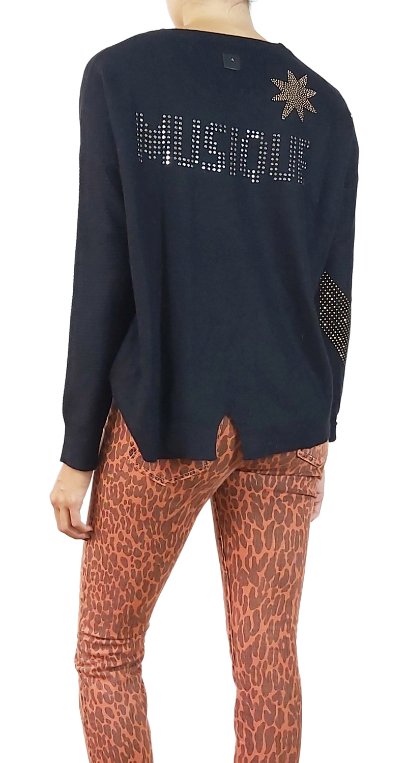 Sweater con Estrellas Doradas