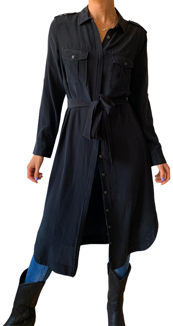 Vestido Camisero Negro