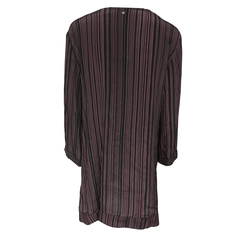 Vestido Seda Rayado