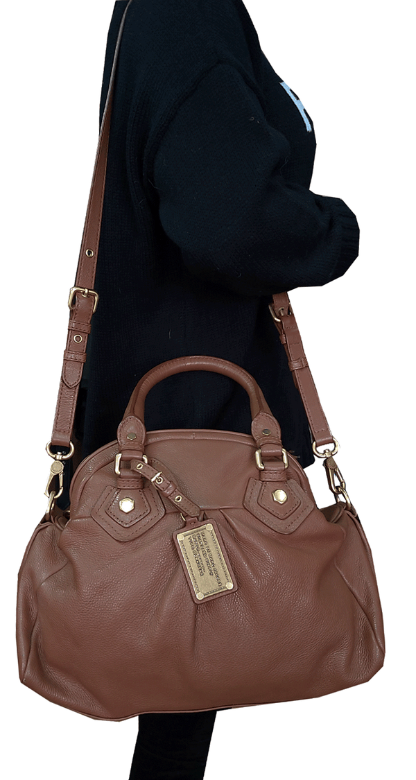 Shoulder Bag Classic Q Groovee Brown Leather