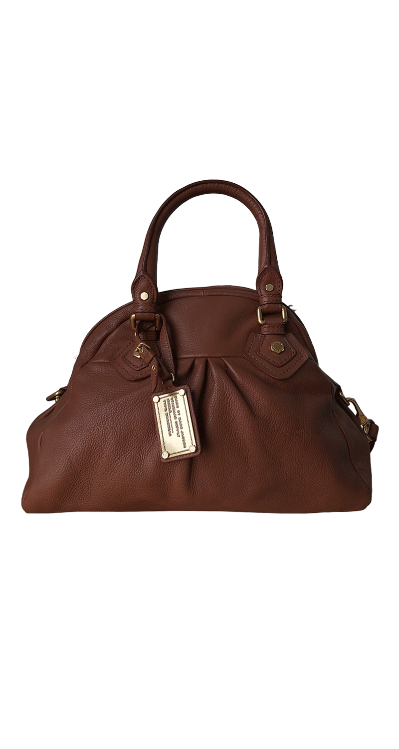 Shoulder Bag Classic Q Groovee Brown Leather