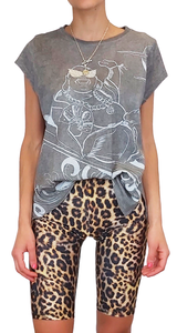 Polera Gris Glitter Buda