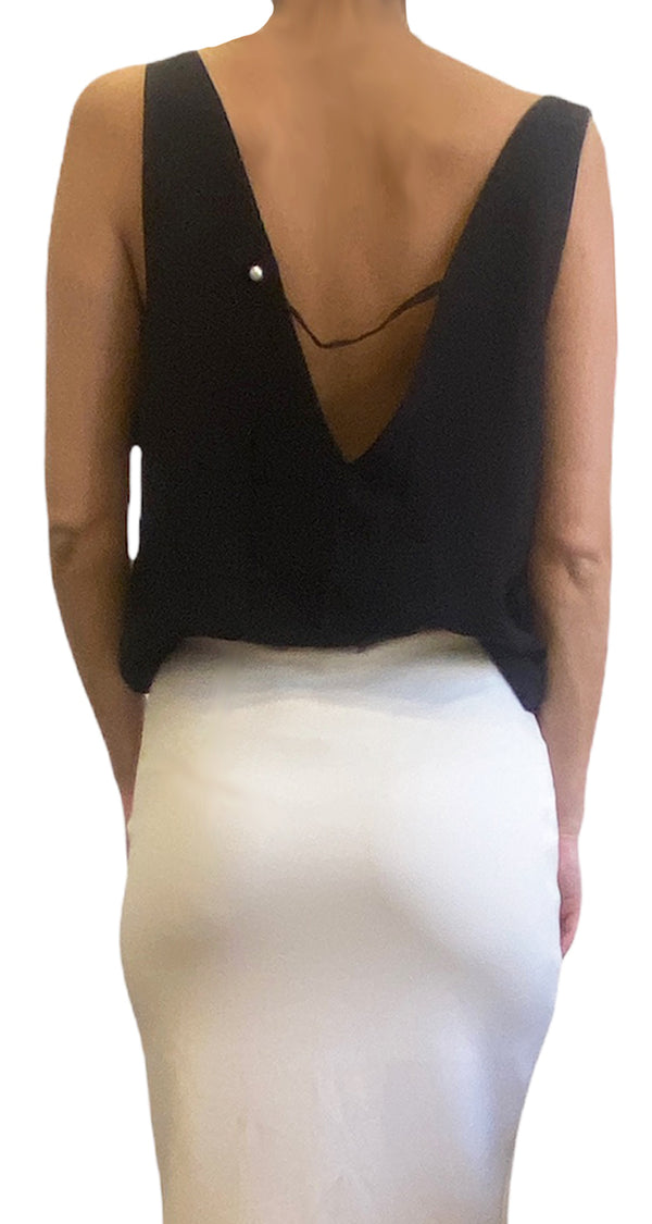 Blusa Perlas Negra