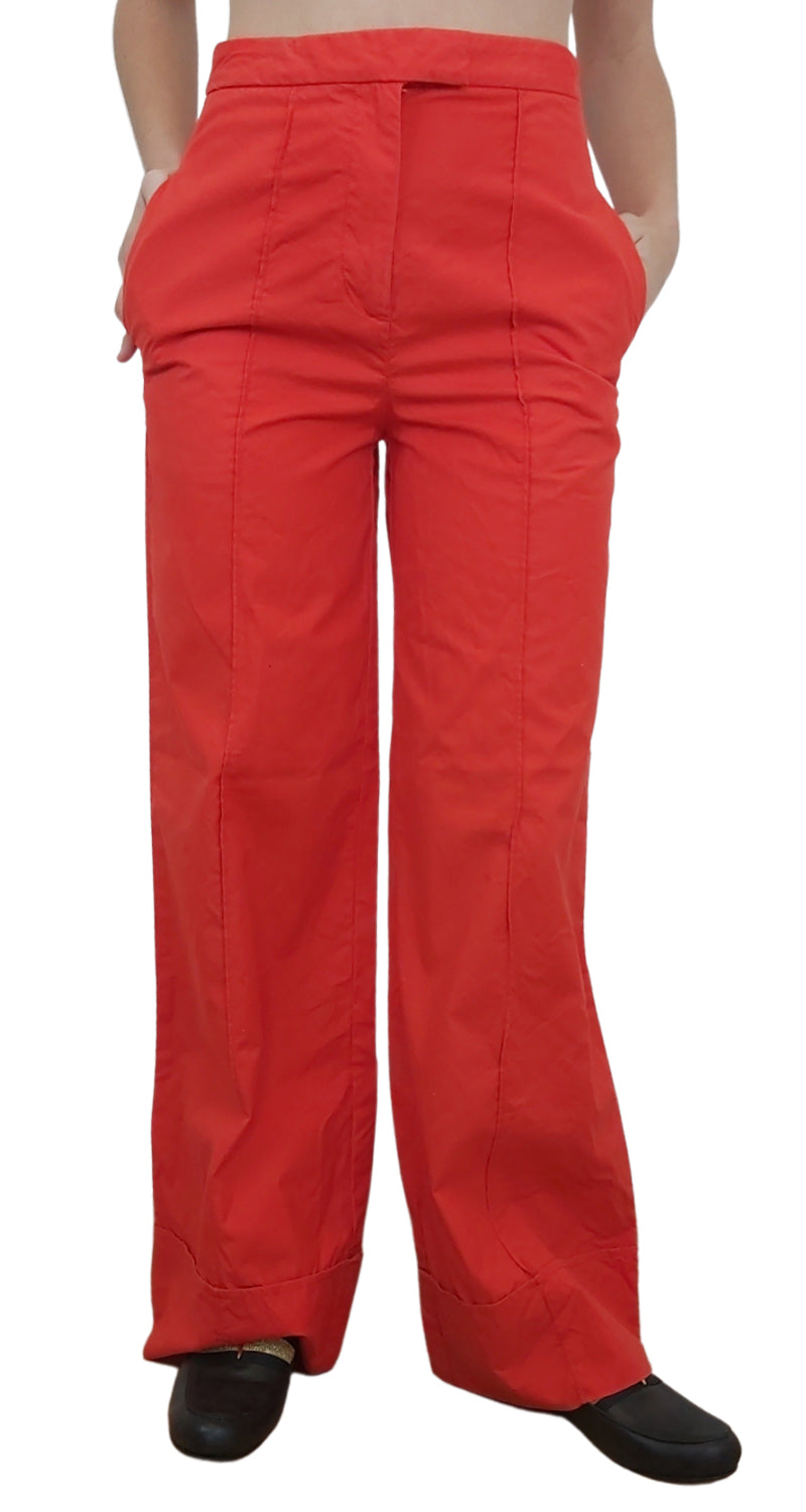 Red Wide Leg Pants