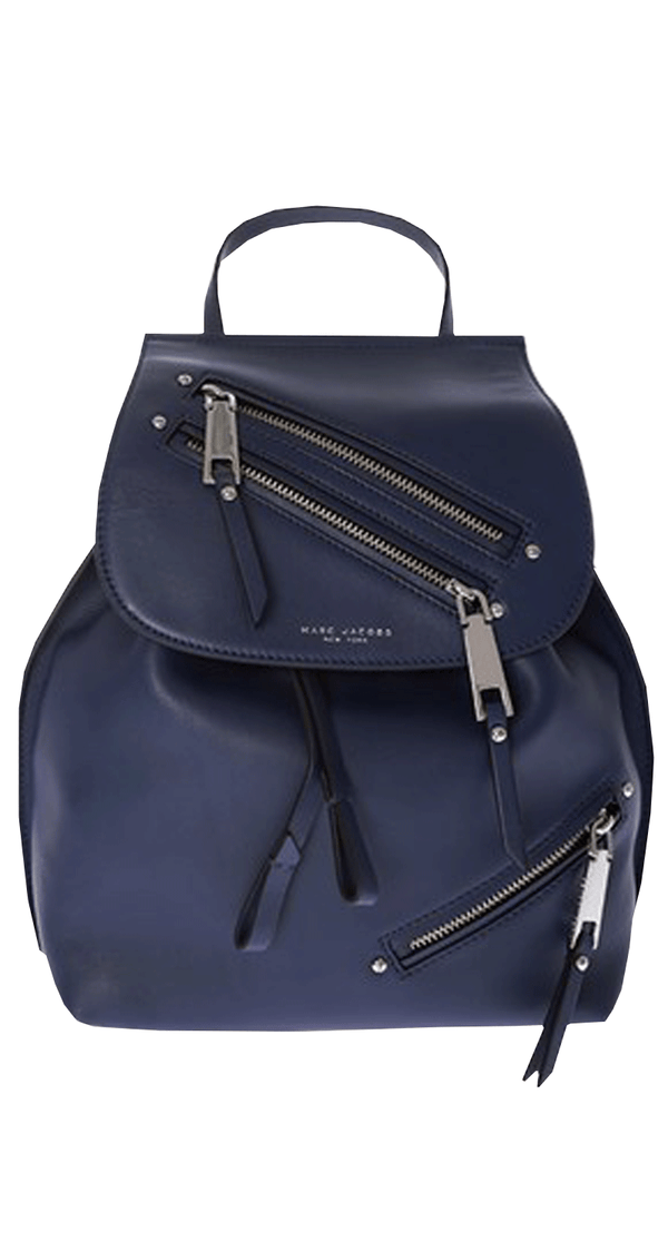 Mochila Cuero Navy Marc Jacobs