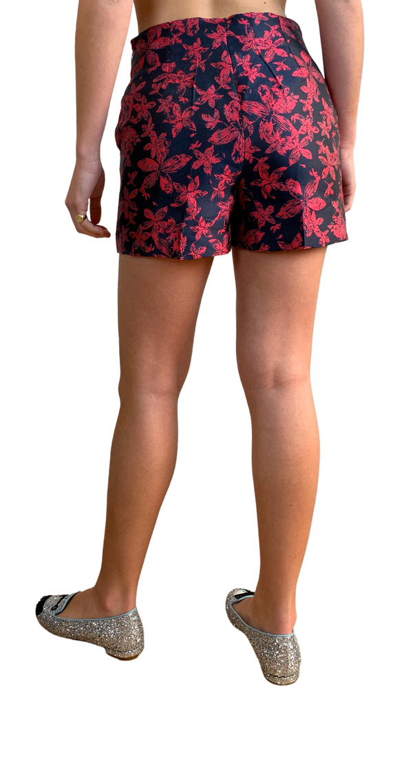 Shorts Jacquard Floral Multicolor