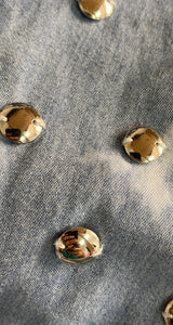Blusa Denim Tachas