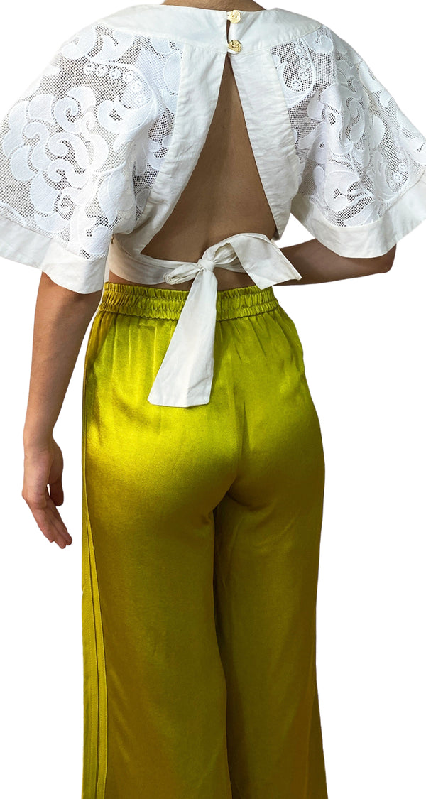 Top Blanco Guipur