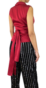 Blusa Burdeo Seda