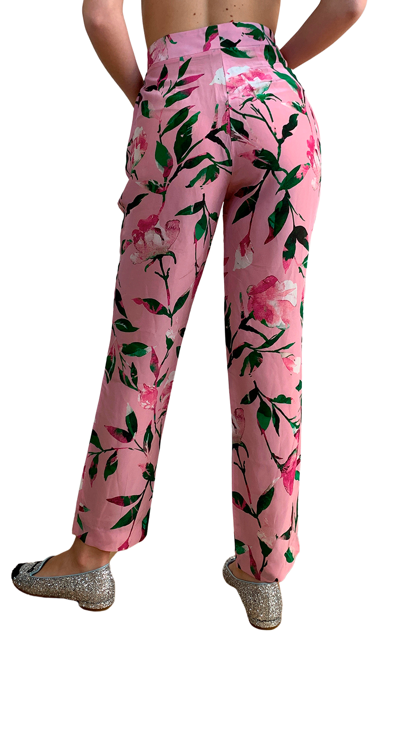 Pantalón Floral Rosa