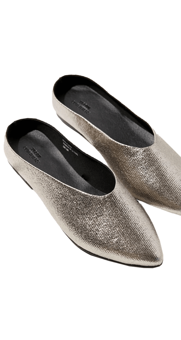 Metallic Pointy Mules