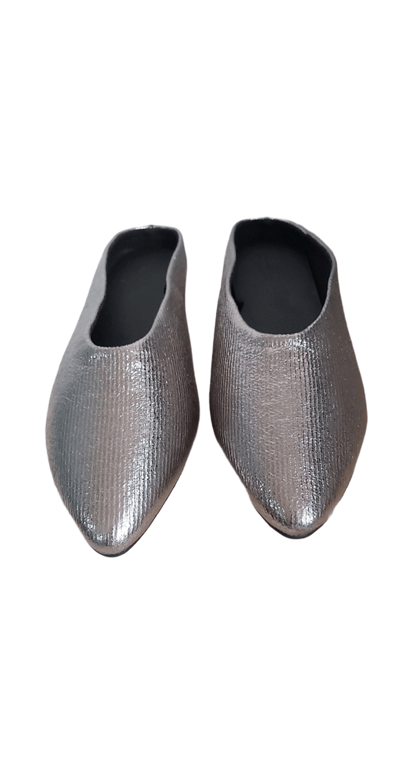 Metallic Pointy Mules