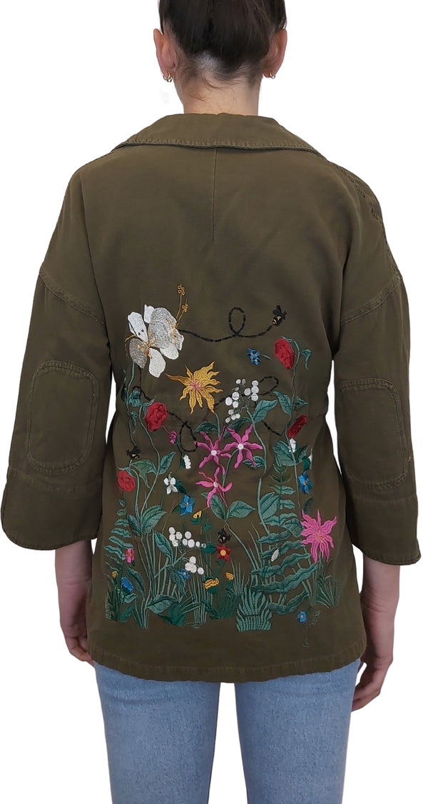 Embroidered Belt Jacket