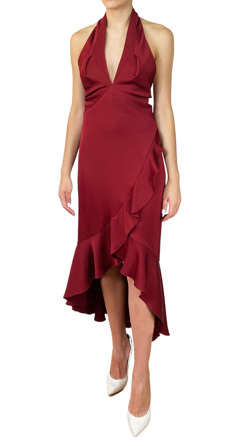 Vestido Burdeo Vuelos