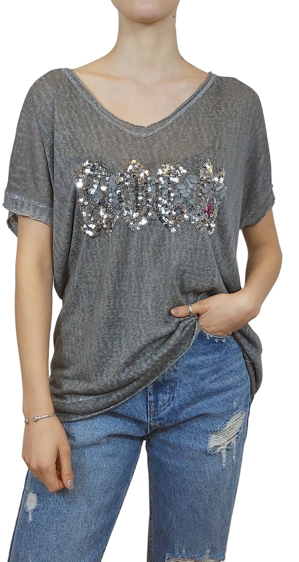 Polera Rock Gris