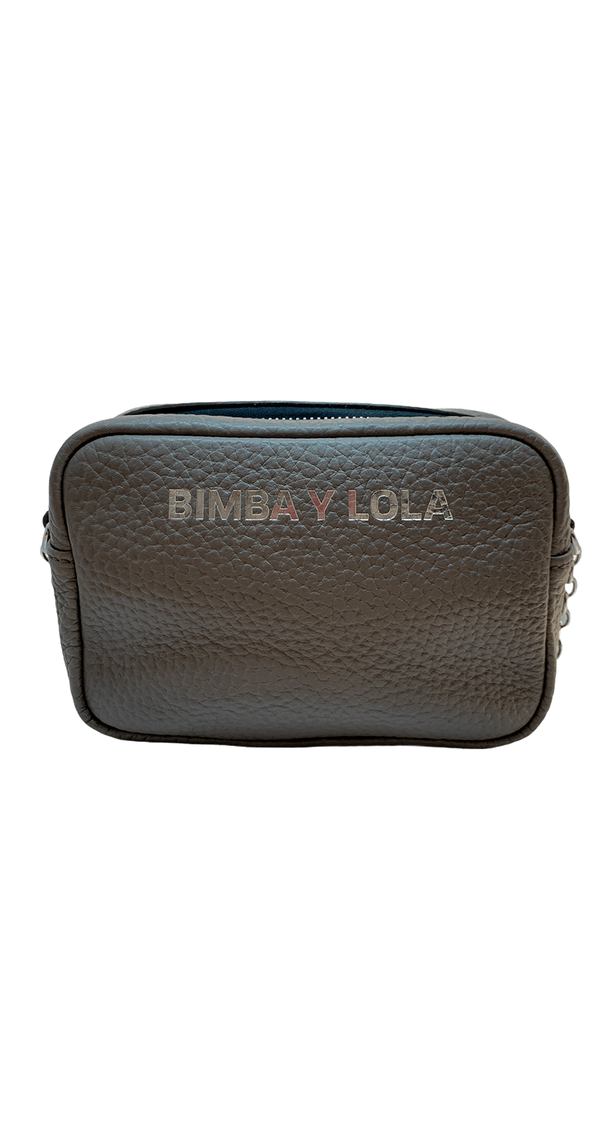 Cartera Cuero Gris