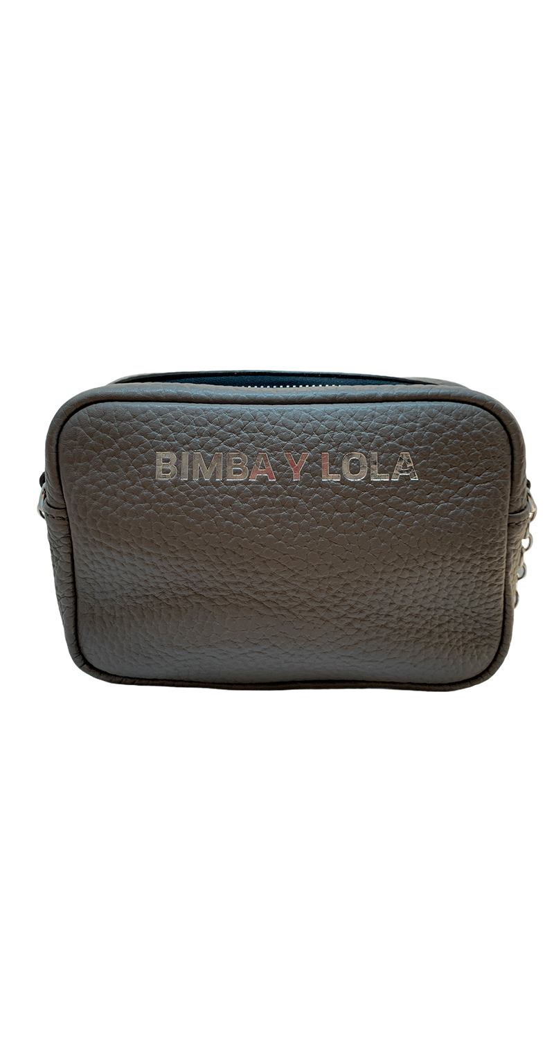 Cartera Cuero Gris