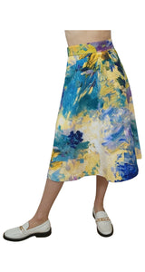Falda Evasé Multicolor