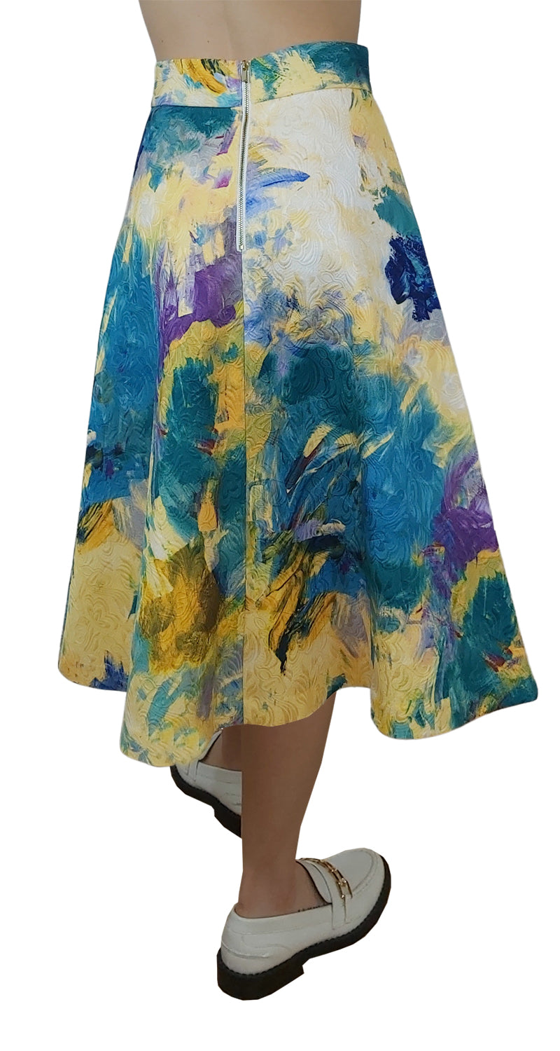 Falda Evasé Multicolor