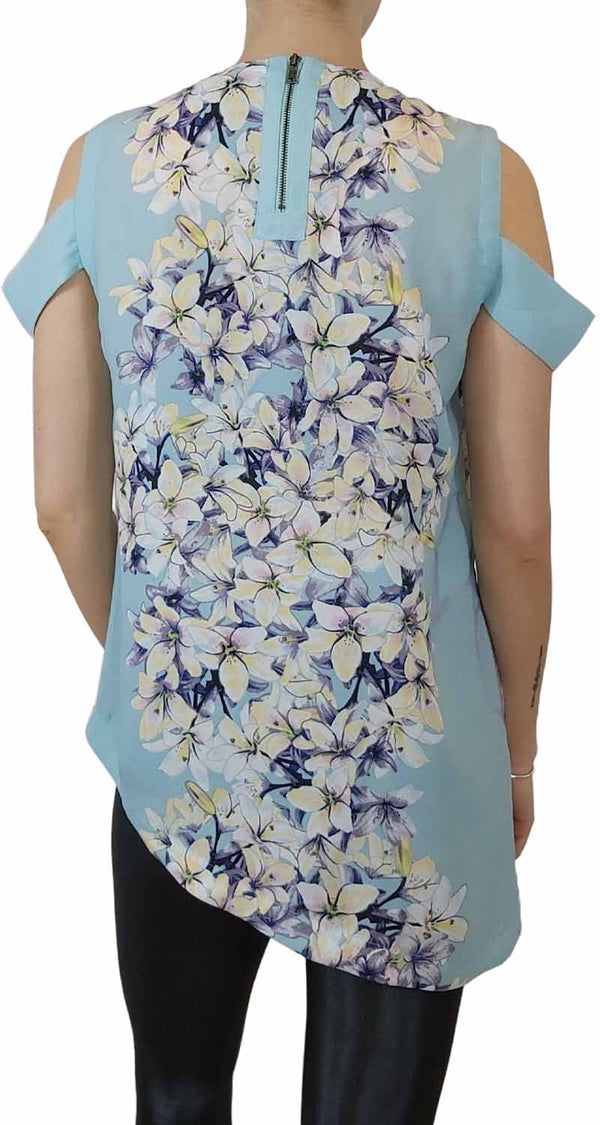 Blusa Celeste Flores