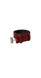 Cinturon Cuero Rojo