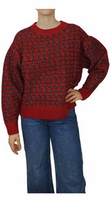 Sweater Pied de Poule Rojo