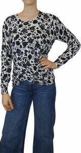 Sweater Floral Negro