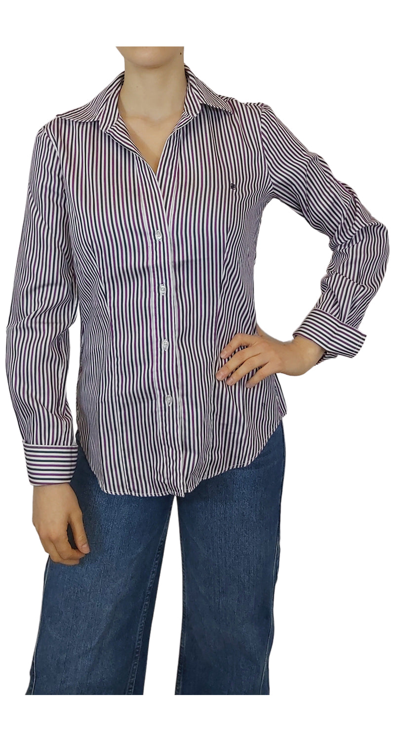 Camisa Slim Fit Morado