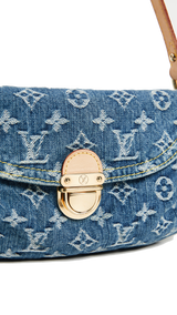 Louis Vuitton "denim pleaty mini" cartera de hombro (5214084202631)