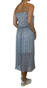 Vestido Maxi Flores Grises