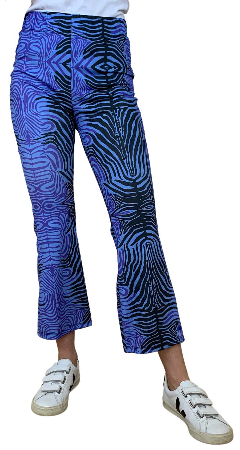 Leggings Flare Azul Cebra