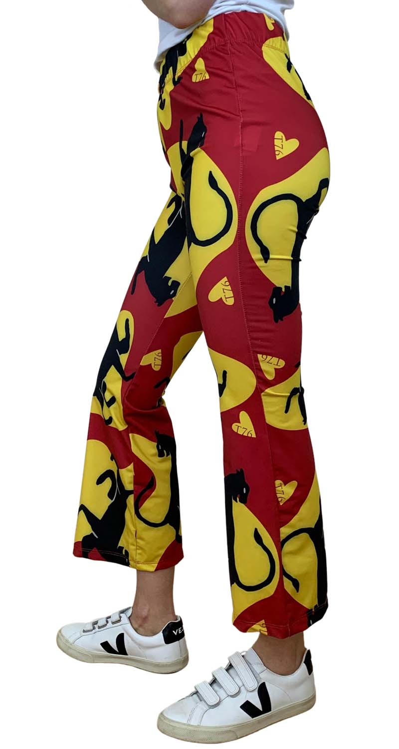 Leggings Flare Pantera Rojo