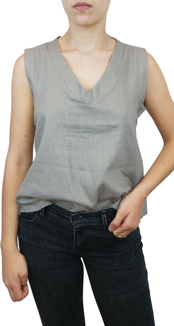 Blusa Lino Gris