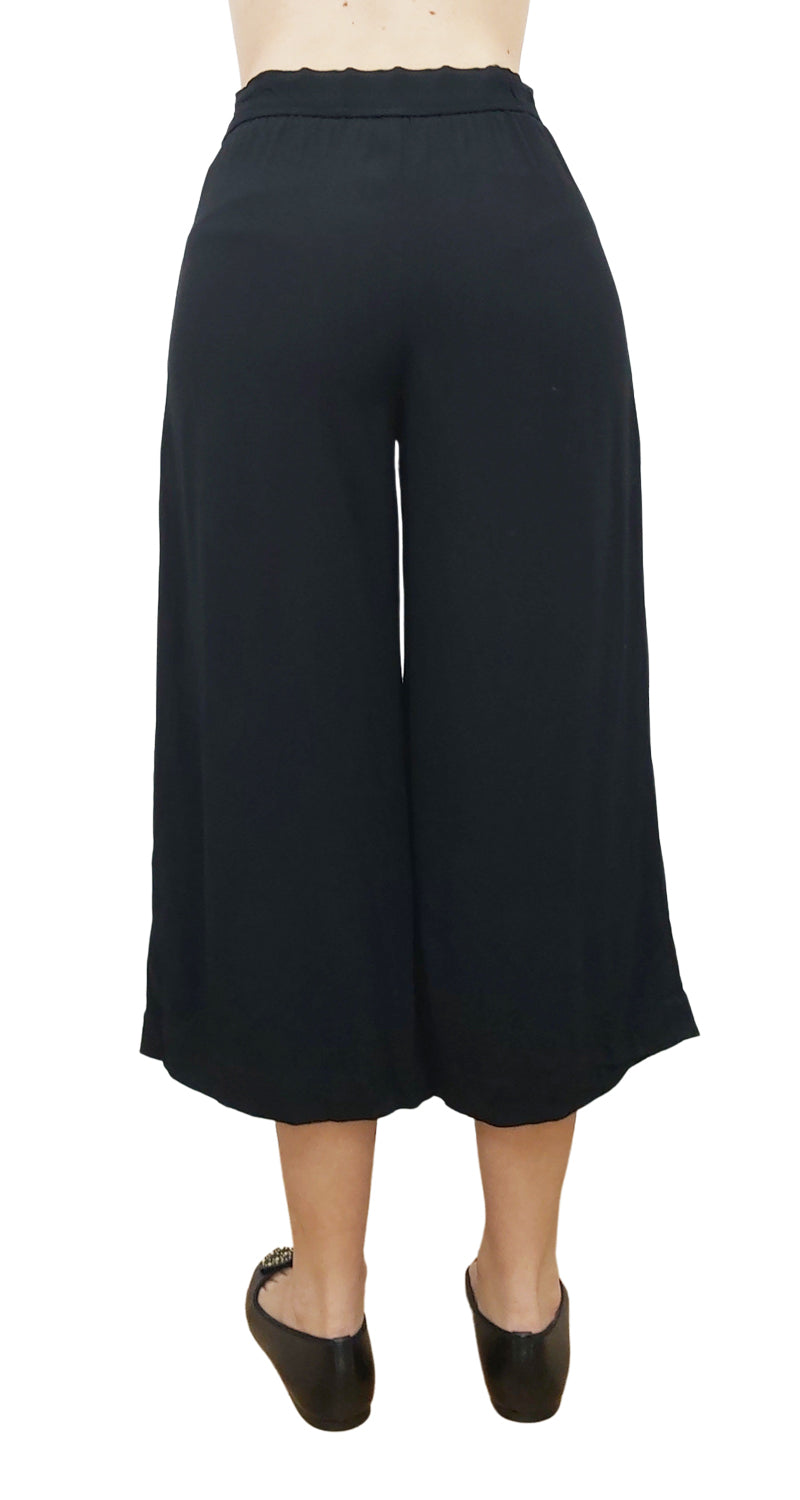 Pantalón Clemente Wide Leg Crop Negro