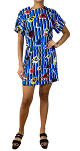 Vestido Azul Flores