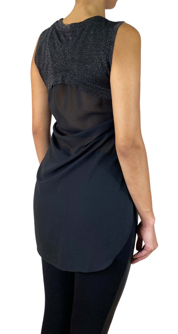 Polera Negra Transparente