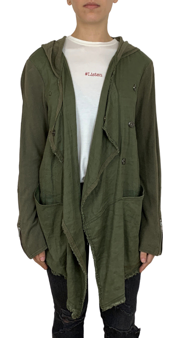 Chaqueta Asimétrico Verde