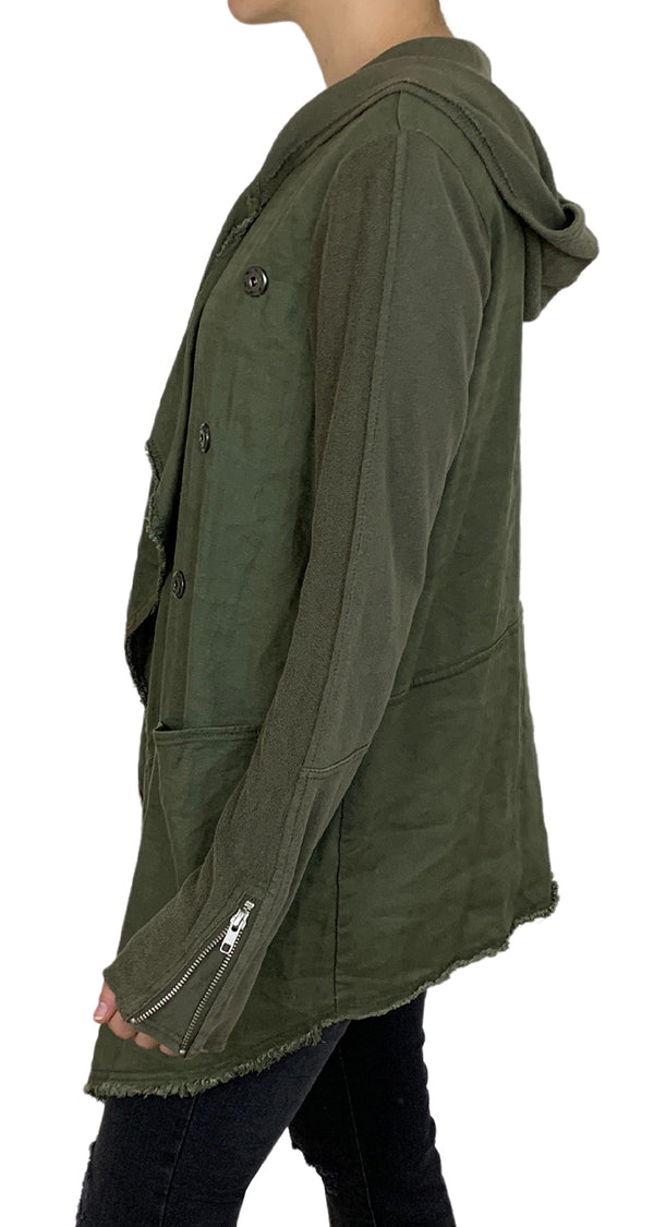 Chaqueta Asimétrico Verde