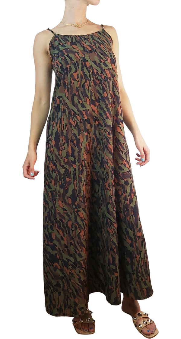 Vestido Maxi Animal Print Verde