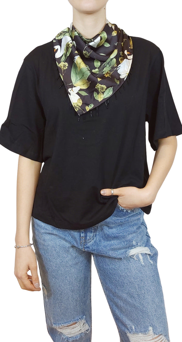 Polera Negra Cisnes